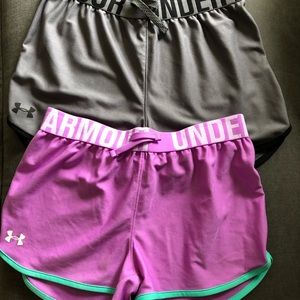 Two Pairs of YOUTH Under Armor Shorts